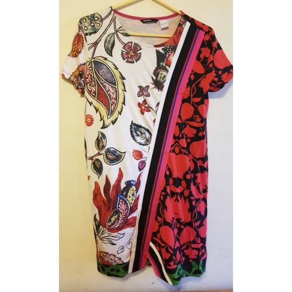 NWOT DESIGUAL Designer CECILIO Dress sz L - Picture 1 of 6